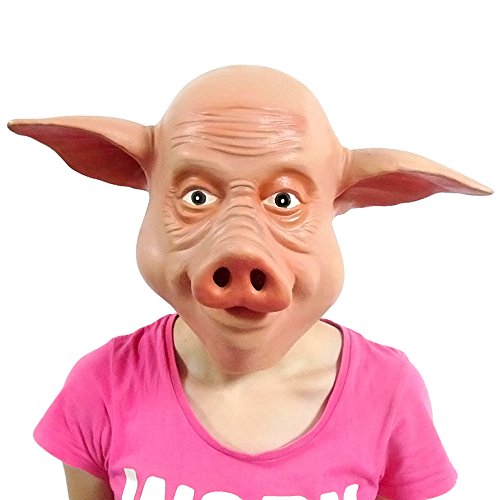 Deluxe Latex Animal <b>Pig Mask</b> - Deluxe-Latex-Animal-Pig-Mask-0